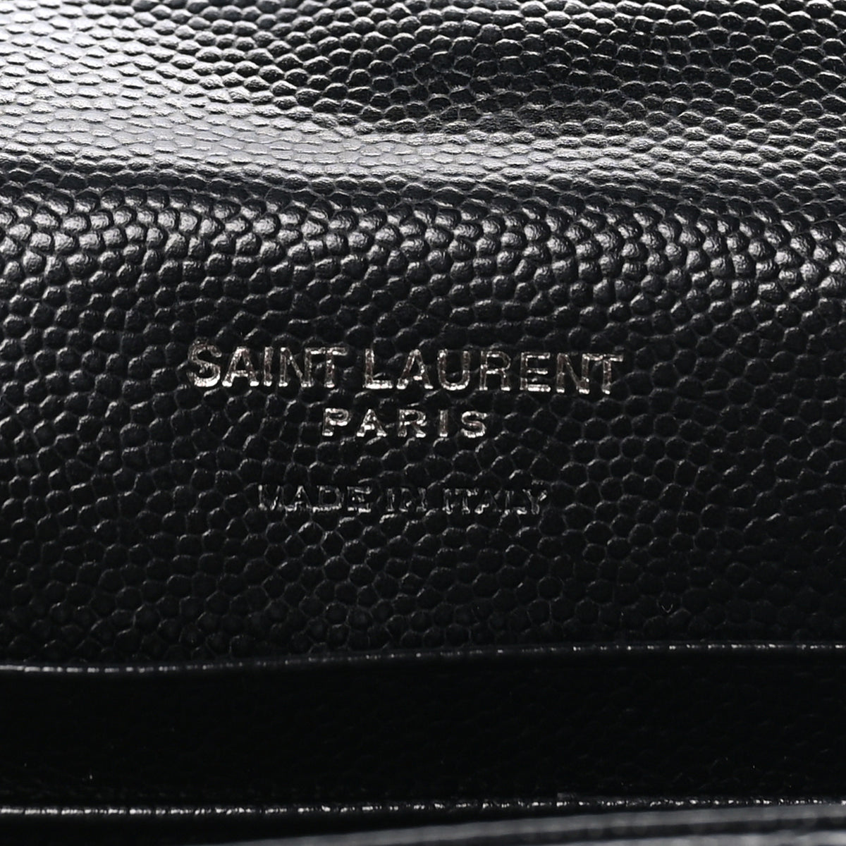 Saint Laurent Grain De Poudre Matelasse Chevron Small Monochrome Monogram Envelope Wallet Black 6 of 7