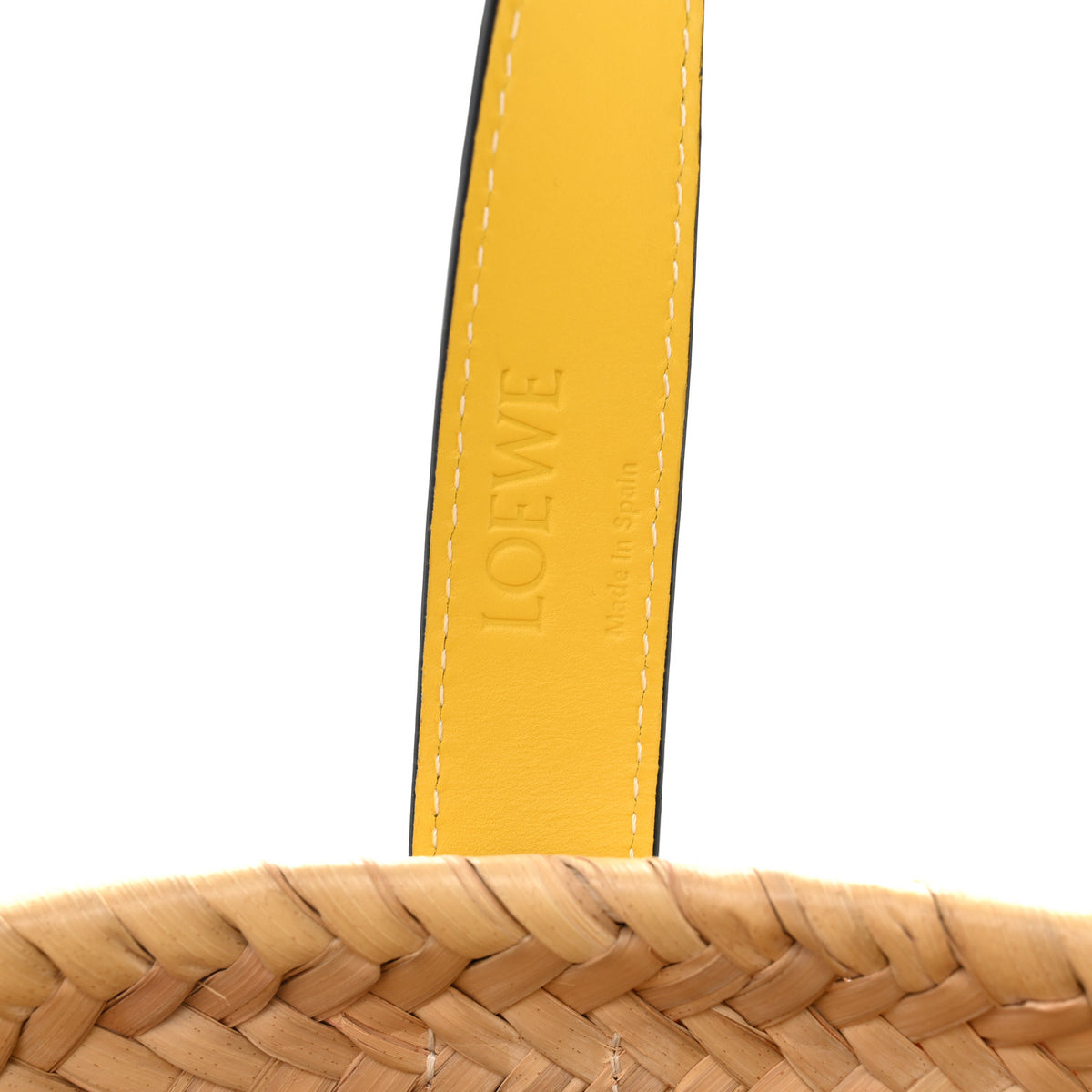 Loewe Raffia Small Basket Tote Bag Natural Yellow 6 of 10