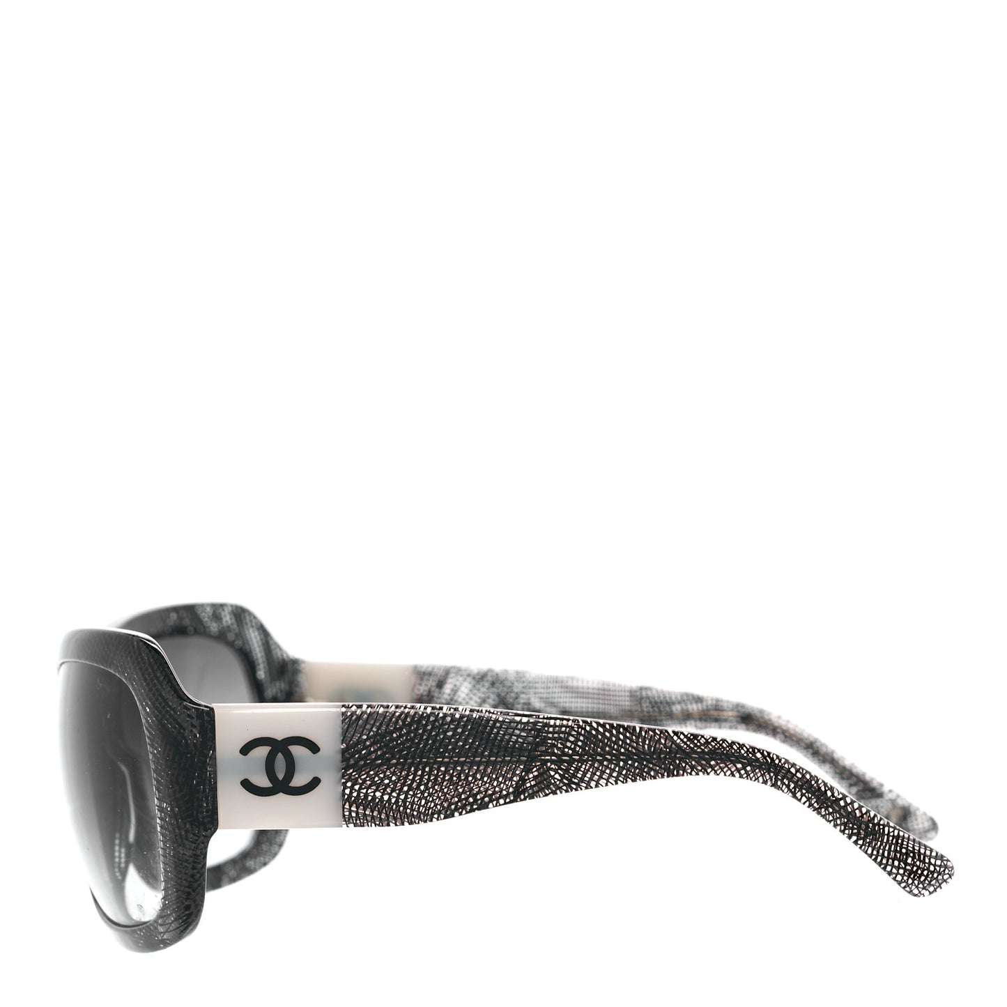 Acetate CC Lace Effect Sunglasses 5146 Black White