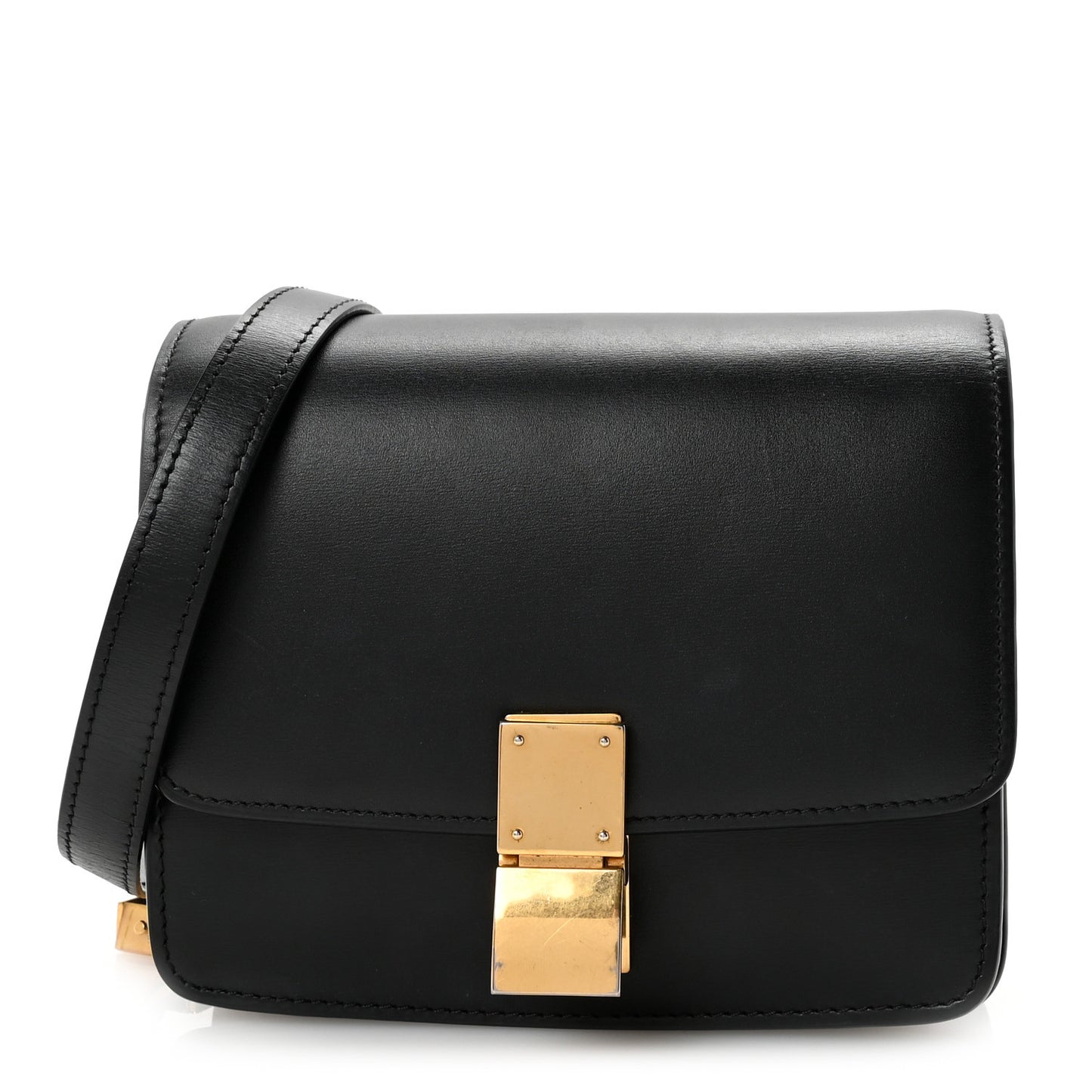 Box Calfskin Small Classic Box Flap Bag Black
