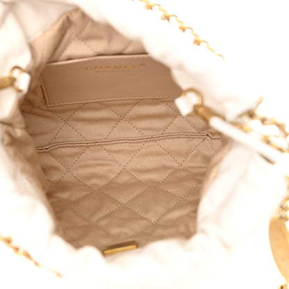 Chanel Shiny Calfskin Quilted Mini Chanel 22 White 5 of 10