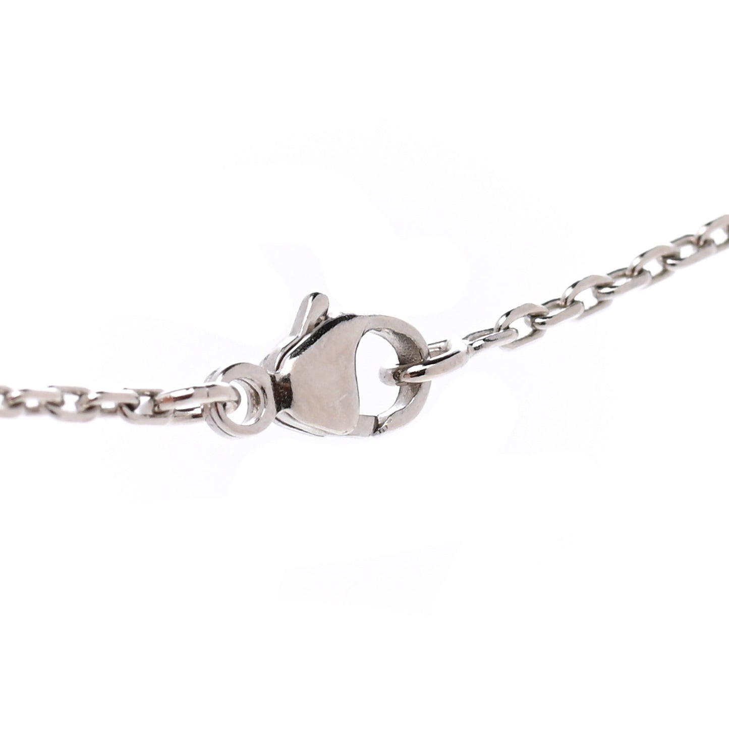 Lacquered Palladium Pop H Pendant Necklace White