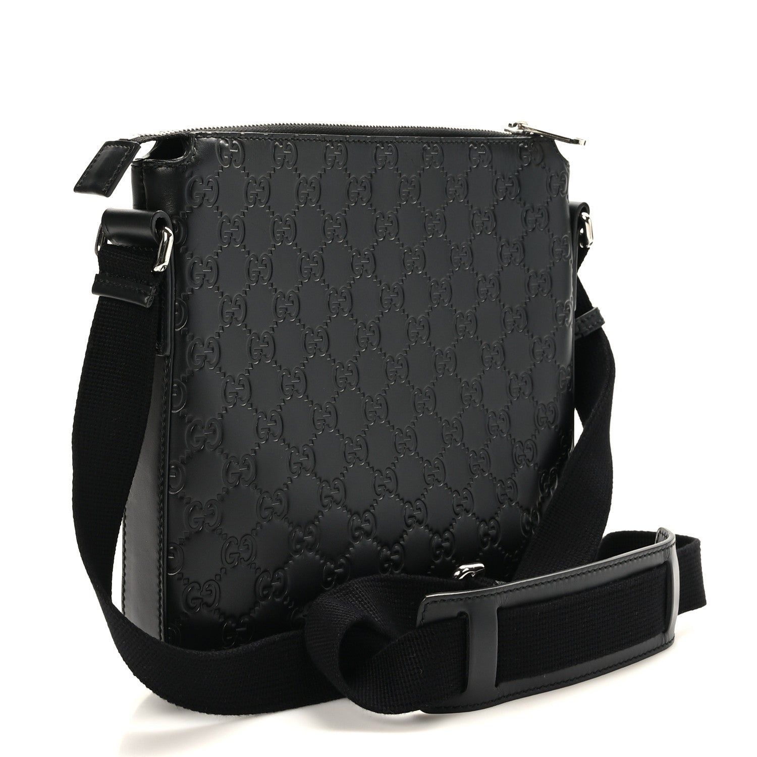 Gucci Guccissima Signature Small Messenger Bag Black 3 of 9