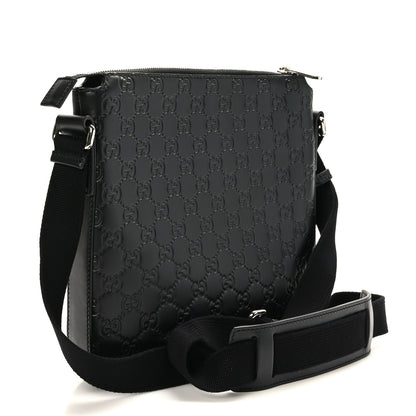 Gucci Guccissima Signature Small Messenger Bag Black 3 of 9