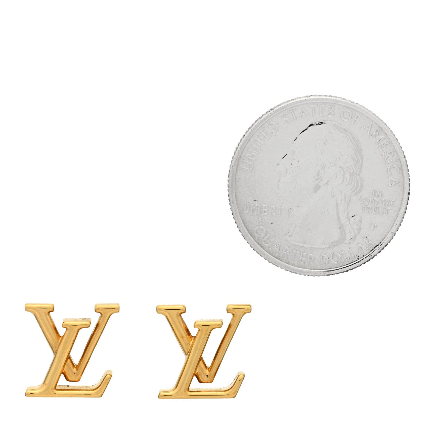 Louis Vuitton Metal LV Iconic Earrings Gold 2 of 4