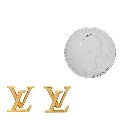 Louis Vuitton Metal LV Iconic Earrings Gold 2 of 4