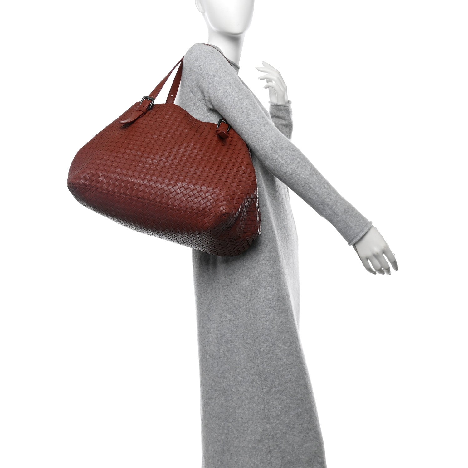 Bottega Veneta Nappa Intrecciato Large Seamless Tote Burnt Red 2 of 12