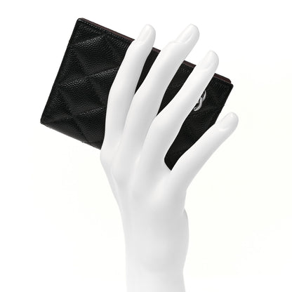 Chanel Caviar Quilted Card Holder Wallet Black 2 of 9