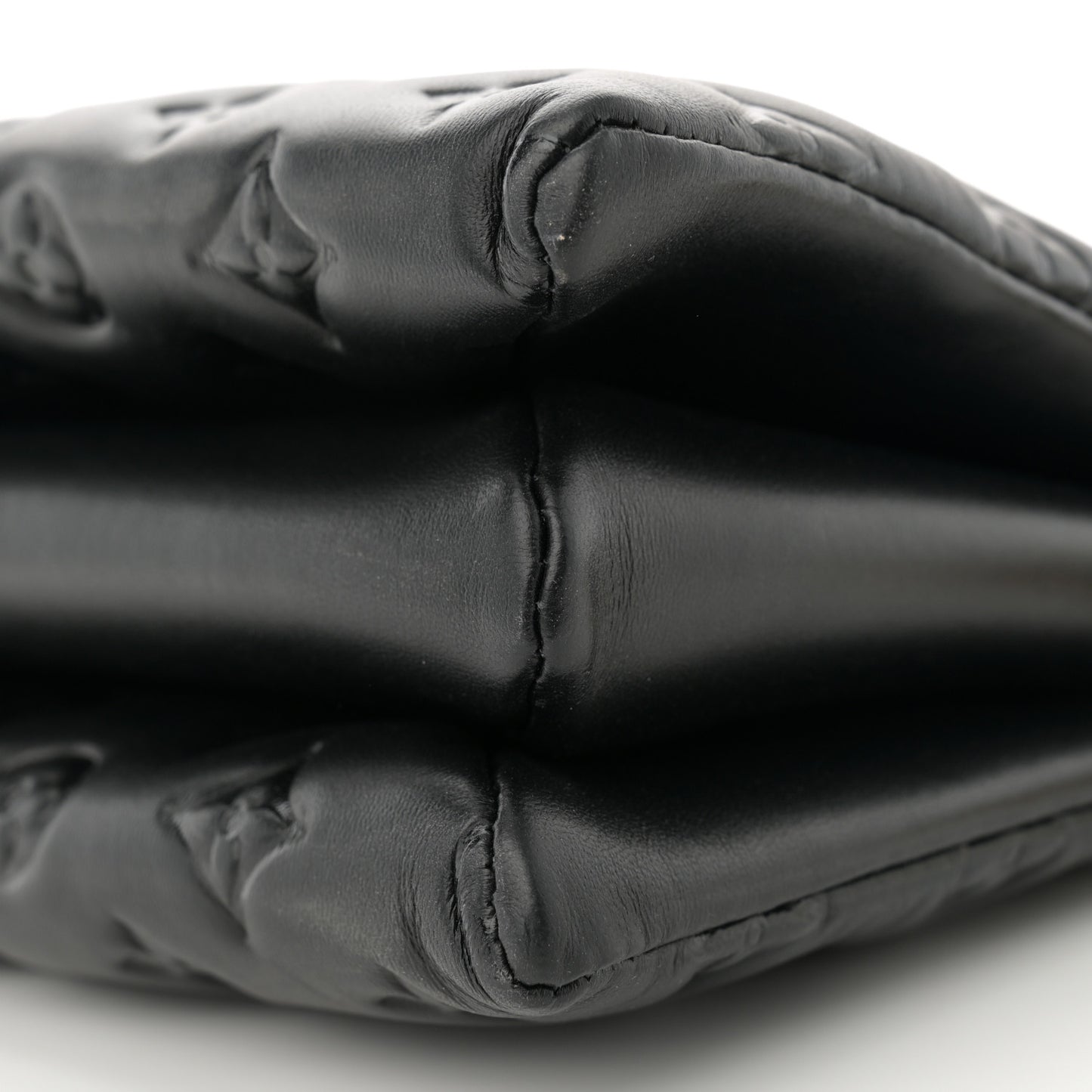 Lambskin Embossed Monogram Coussin PM Black