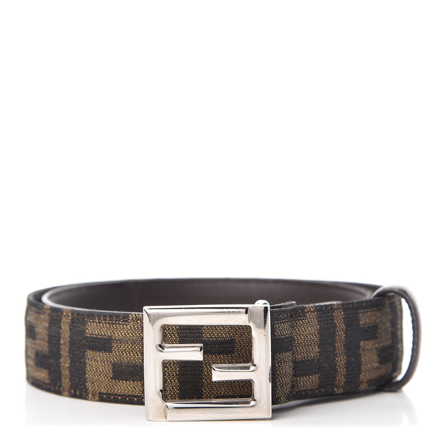 Fendi Calfskin FF Belt 100 40 Tobacco 1 of 8