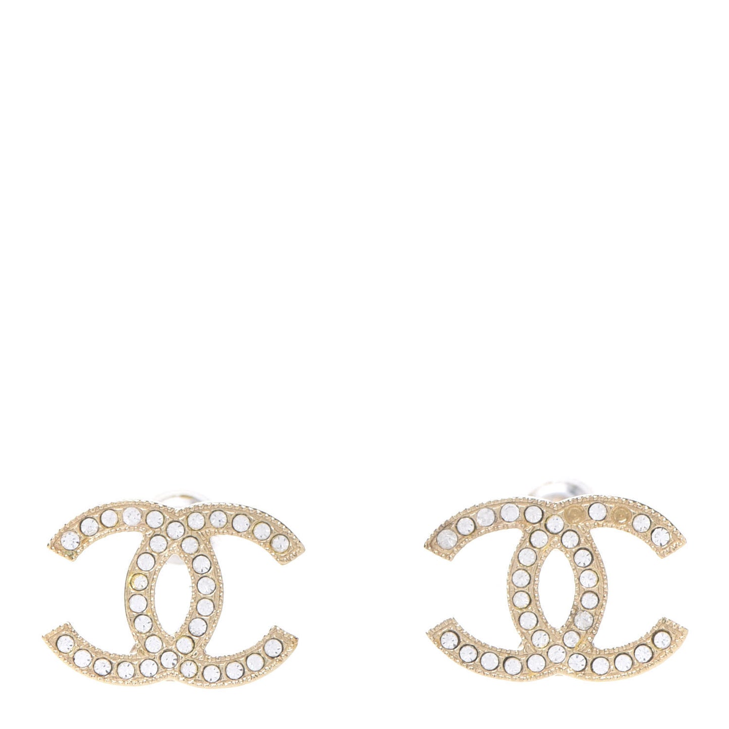 Crystal CC Earrings Gold
