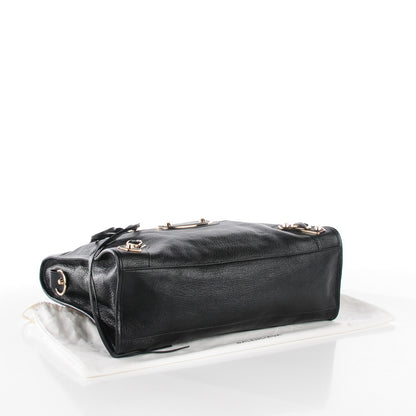Balenciaga Chevre Gold Metallic Edge Hardware City Black 4 of 15