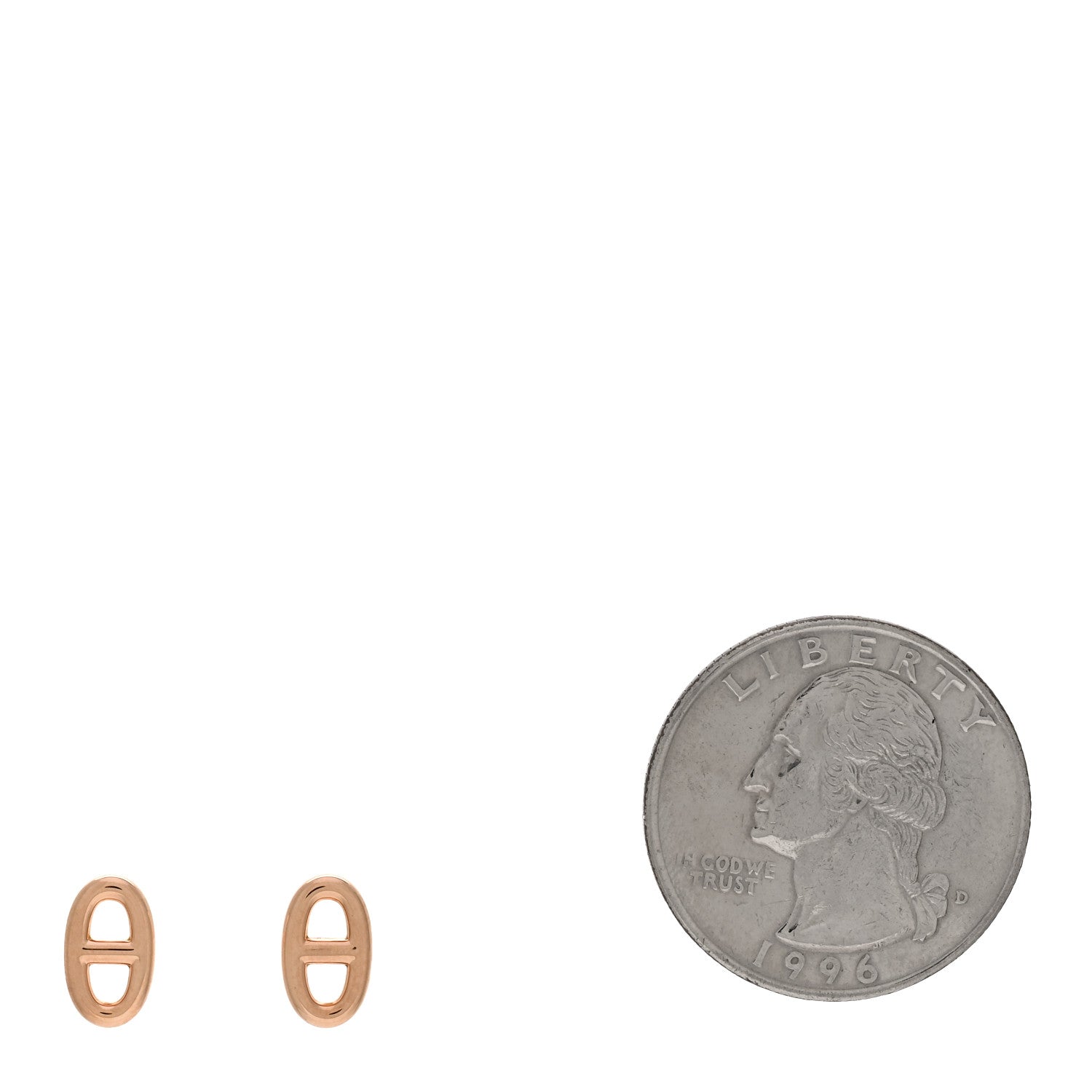 Hermes 18K Rose Gold TPM Farandole Stud Earrings 2 of 5