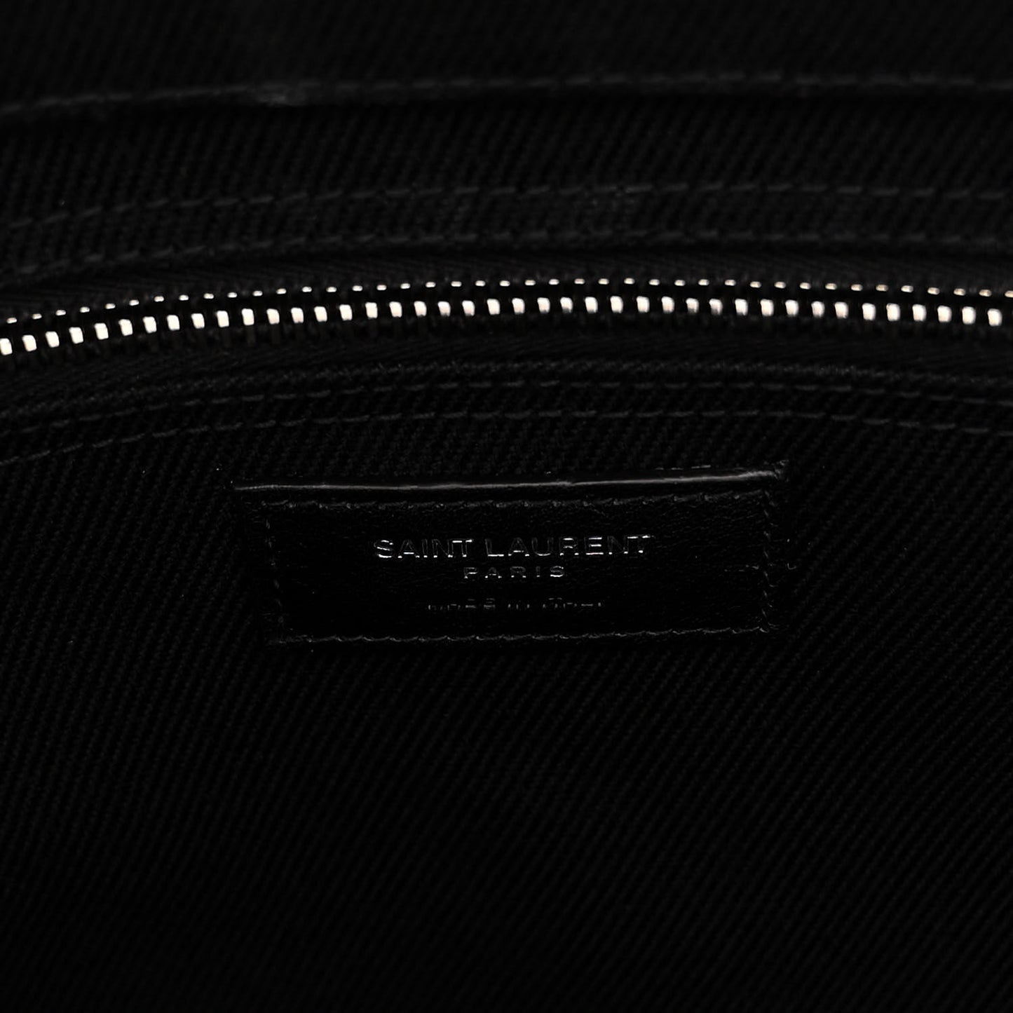 Linen Calfskin Rive Gauche Tote Black
