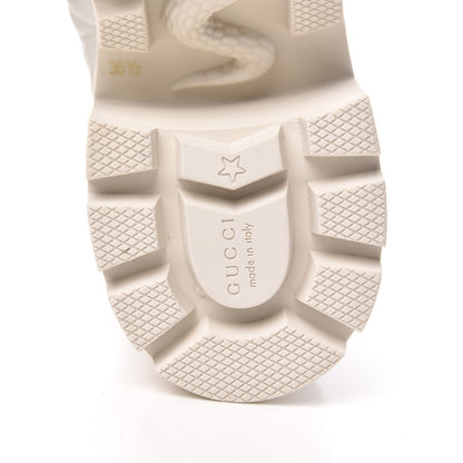 Gucci Calfskin Nappa Rhombus Quilted Trip Ankle Boots 36.5 Great White 6 of 9