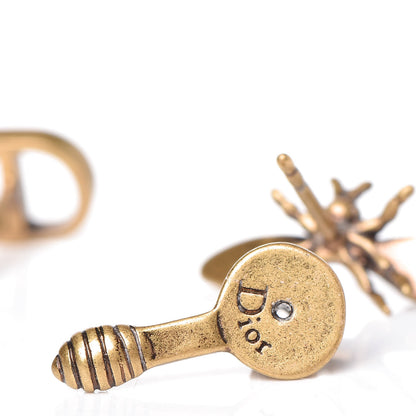 Christian Dior Metal J'Adior Earrings Aged Gold 4 of 5