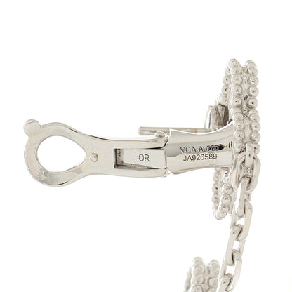 Van Cleef & Arpels 18K White Gold Diamond Black Onyx Magic Alhambra 2 Motifs Earrings 4 of 5