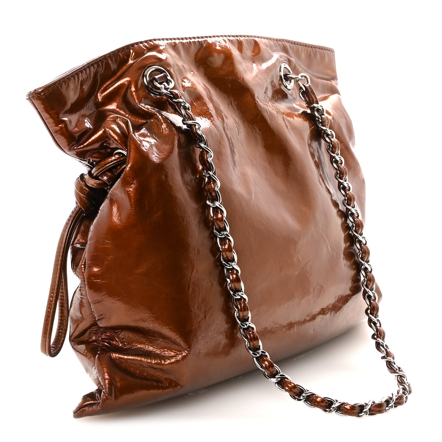 Chanel Patent Bonbons Shopper Tote Bronze 3 of 10