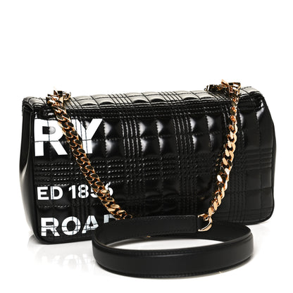 Burberry Patent Quilted Horseferry Print Small Lola Bag Black 3 of 12