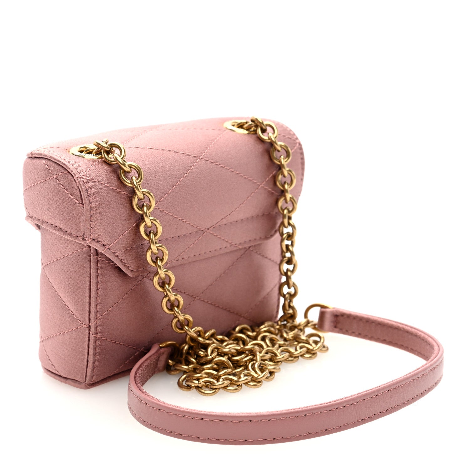 Saint Laurent Satin Matelasse Monogram Micro June Box Bag Dragee 3 of 11