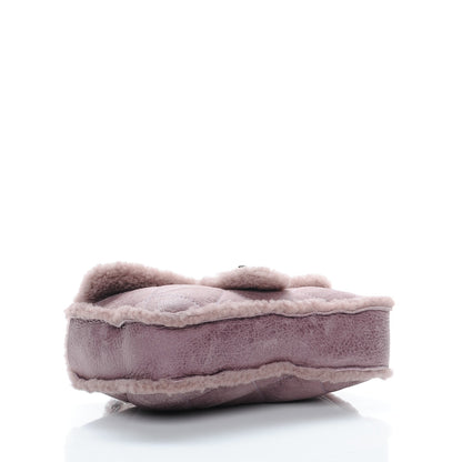 Chanel Shearling Quilted Medium Single Flap Purple 4 of 7