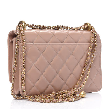 Chanel Calfskin Quilted Perfect Fit Wallet On Chain WOC Beige 2 of 5