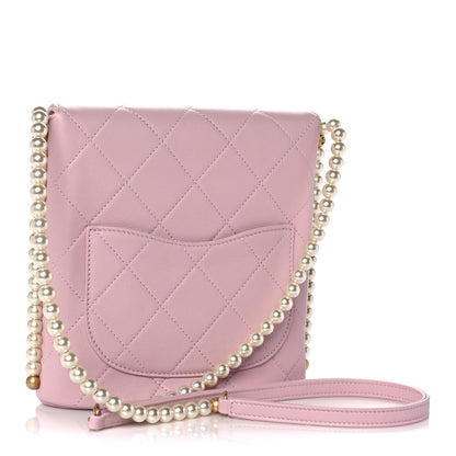 Chanel Calfskin Quilted Pearl Small About Pearls Hobo Bag Light Pink 2 of 12