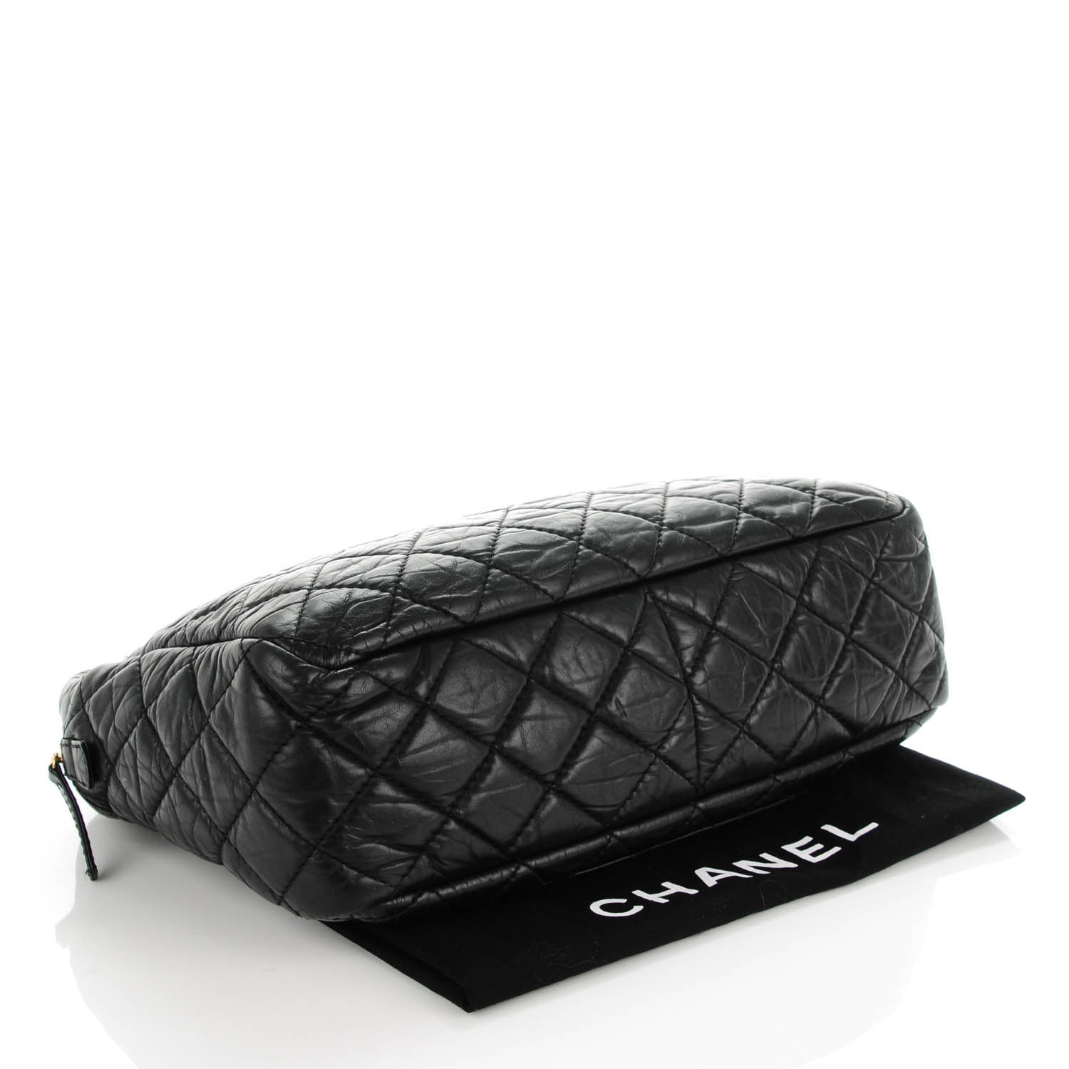 Chanel Aged Calfskin Quilted Large Reissue Camera Case Black 4 of 8