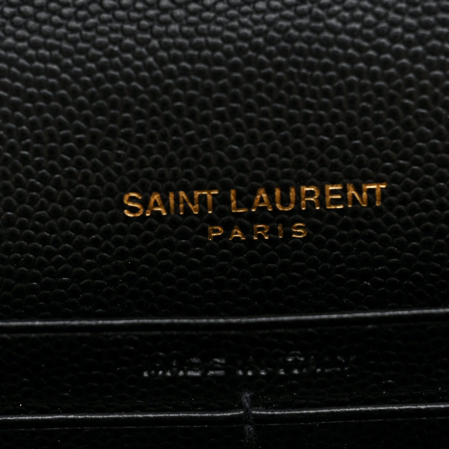 Grain De Poudre Matelasse Chevron Monogram Chain Wallet Black