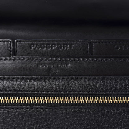 Burberry Grain Calfskin Continental Travel Wallet Black 8 of 9