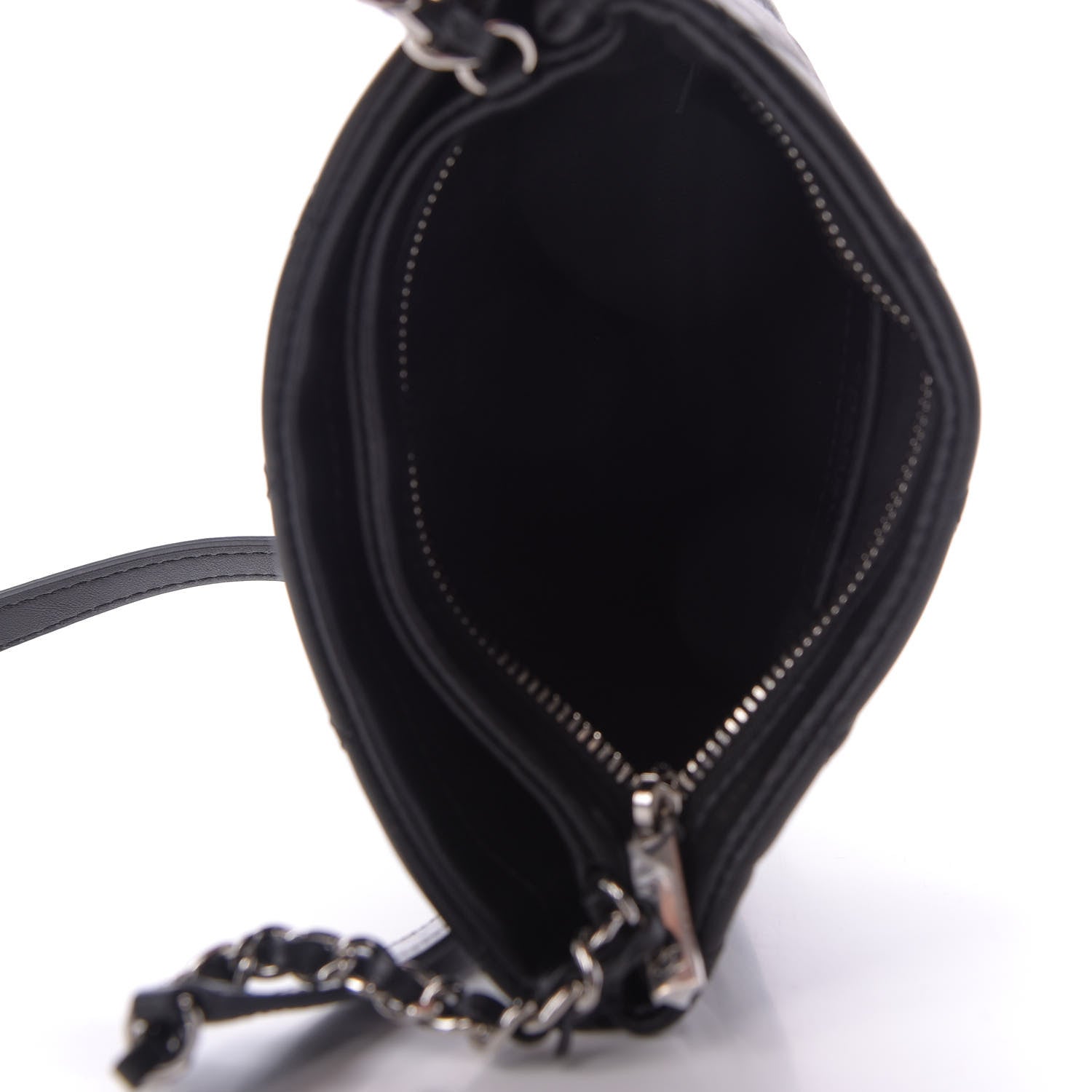 Chanel Lambskin Quilted Crossbody Bag Black 5 of 9