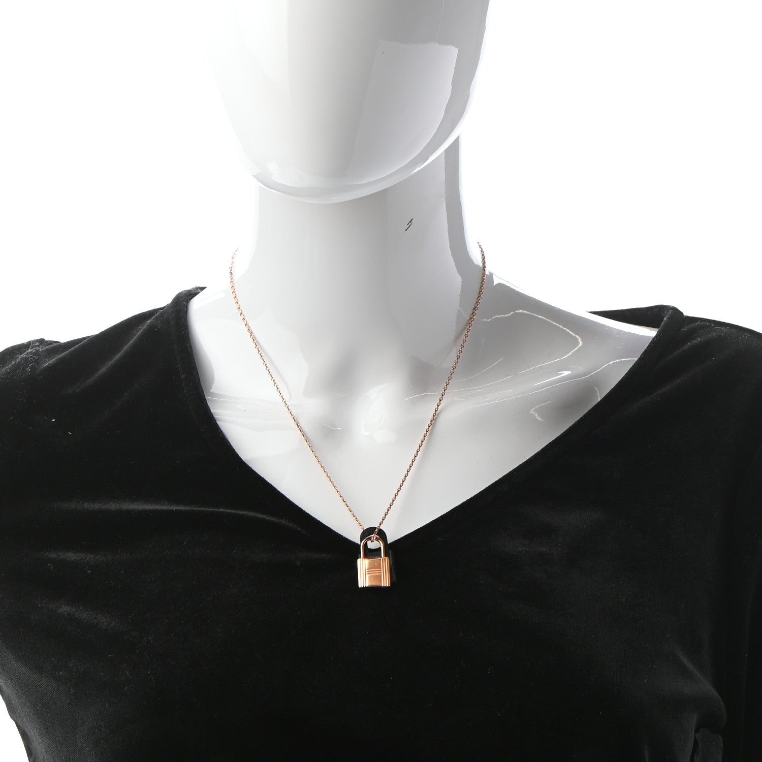 Hermes Swift Small O'Kelly Pendant Necklace Black 2 of 6