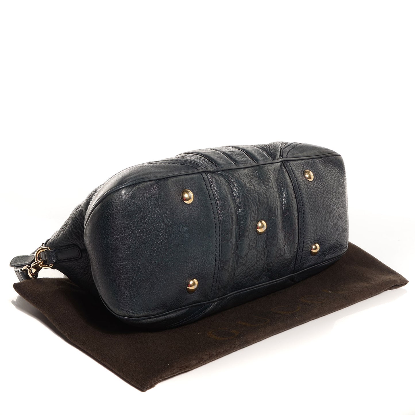 Guccissima Medium Cathrine Dome Satchel Dark Blue