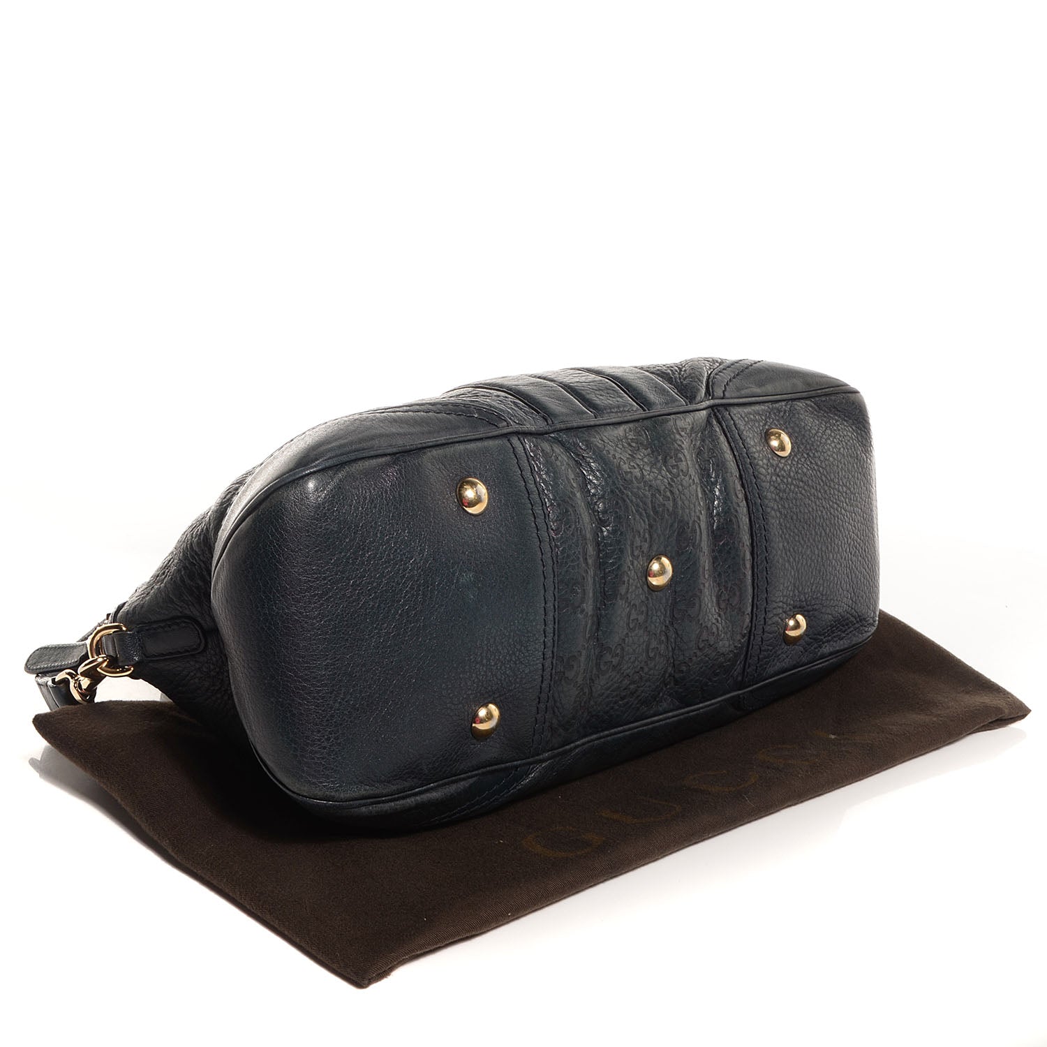 Gucci Guccissima Medium Cathrine Dome Satchel Dark Blue 5 of 9