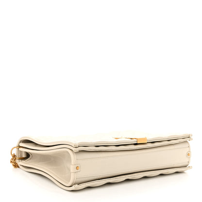 Saint Laurent Lambskin Quilted Large Becky Chain Bag Crema Soft 4 of 11