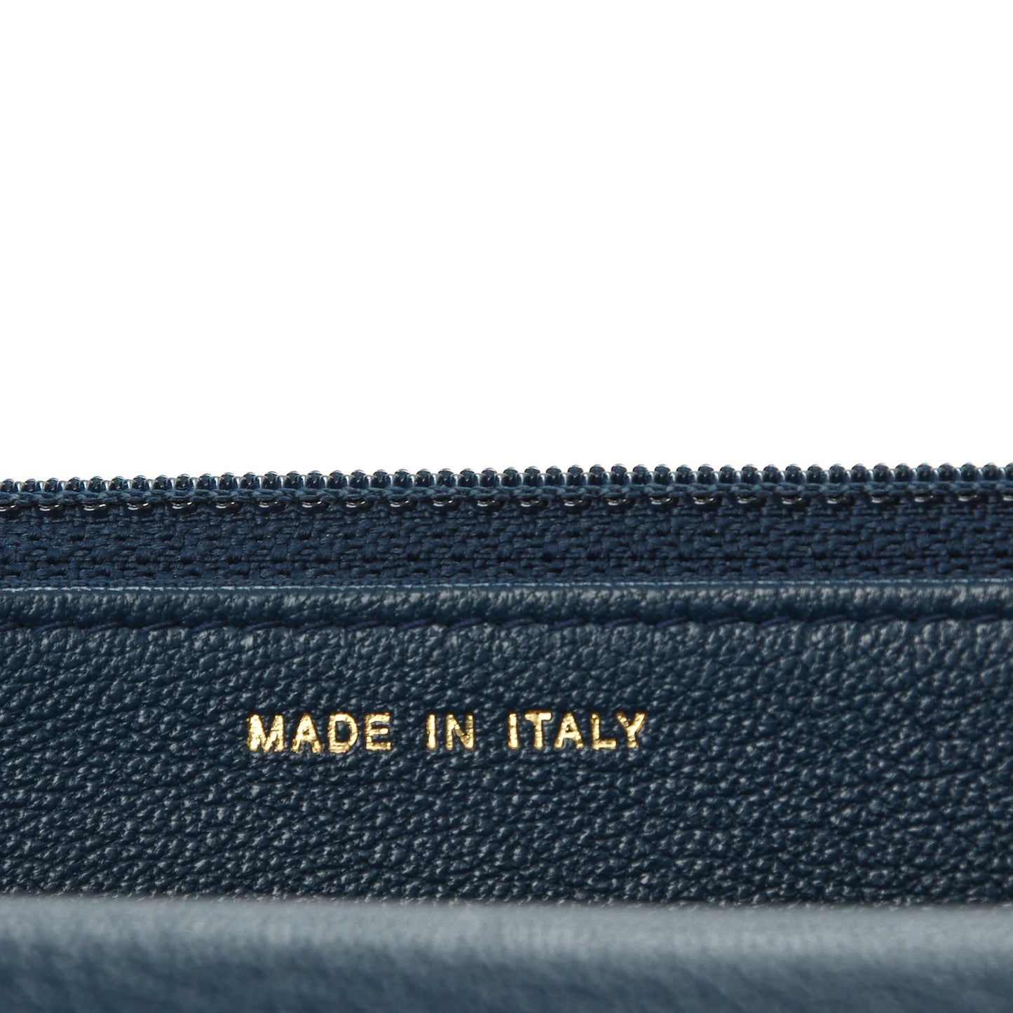 Patent Goatskin Quilted CC Eyelet Wallet On Chain WOC Blue