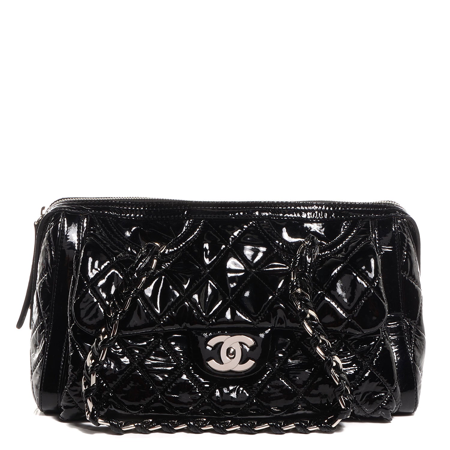 Chanel Patent Day Glo Flap Bag Black 1 of 7
