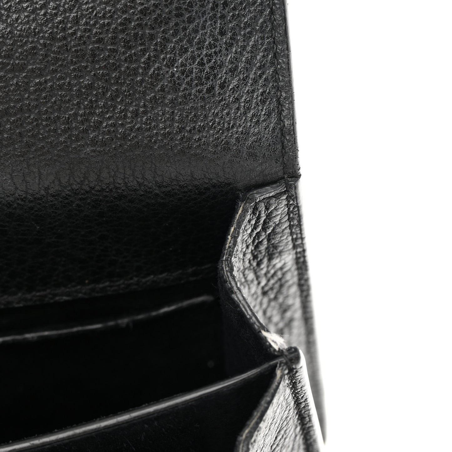Grained Calfskin Medium Monogram Sunset Satchel Black