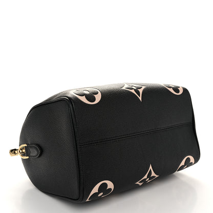 Louis Vuitton Empreinte Monogram Giant Speedy Bandouliere 25 Black Beige 4 of 9