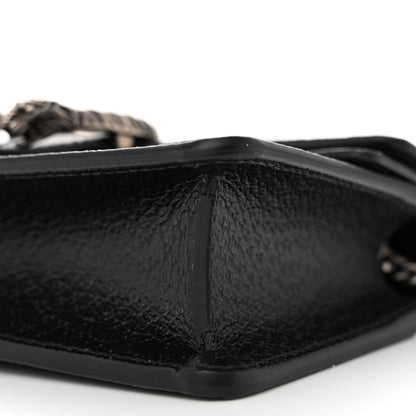 Gucci Jacquard Black Denim GG Monogram Super Mini Dionysus Shoulder Bag Black Ivory 10 of 11