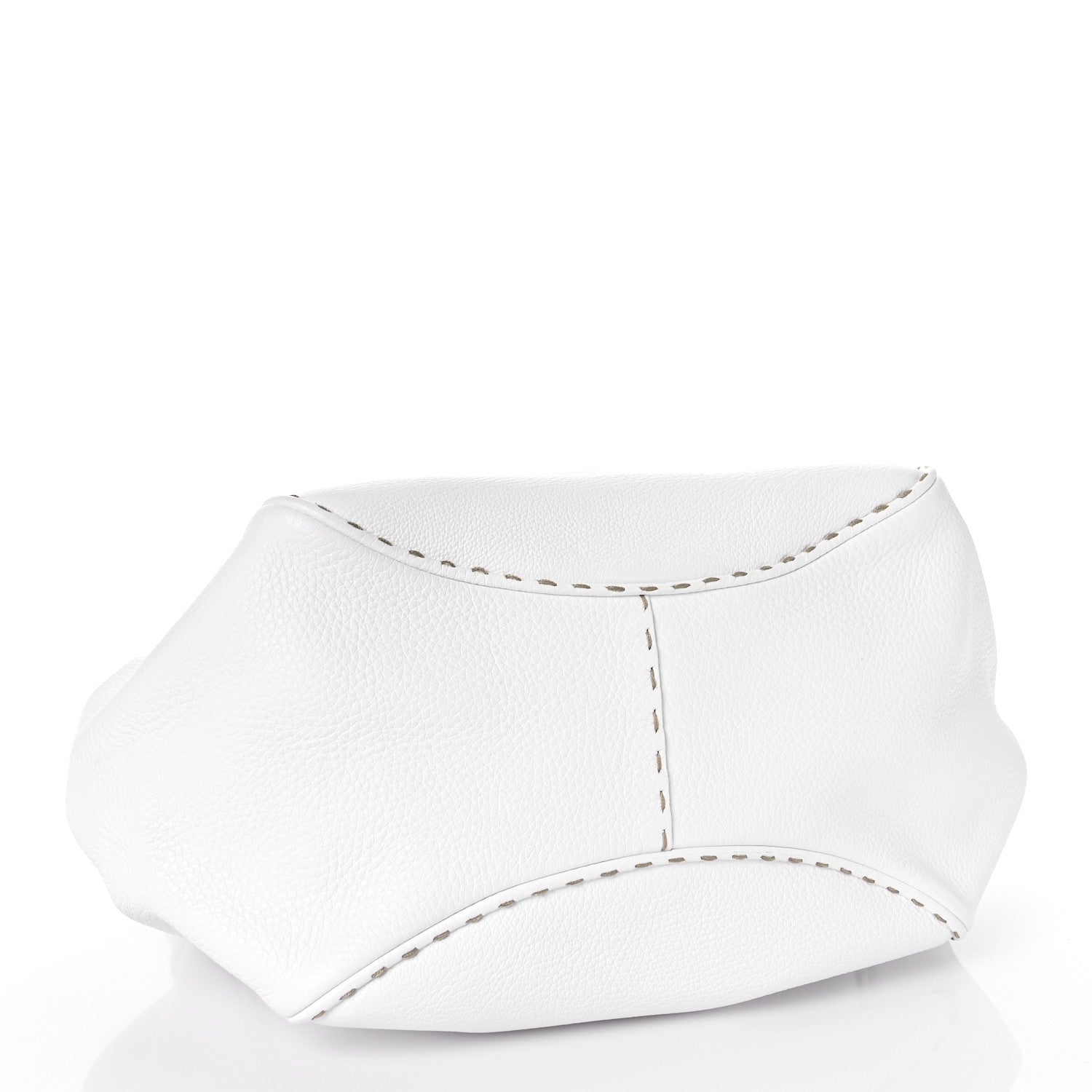 Fendi Calfskin Romano Selleria Small Bucket White 4 of 11