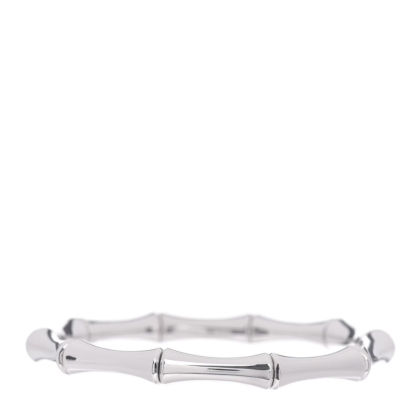 18K White Gold Medium Bamboo Spring Bracelet