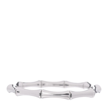 Gucci 18K White Gold Medium Bamboo Spring Bracelet 3 of 4