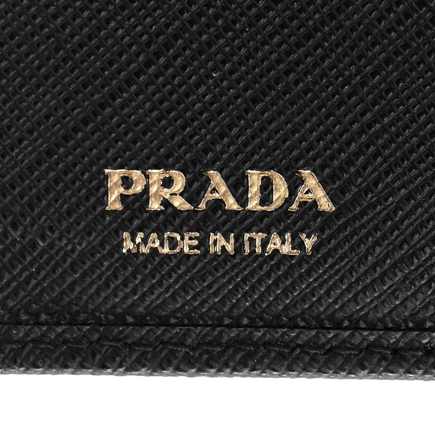 Saffiano Metal Compact Zip Around Wallet Black