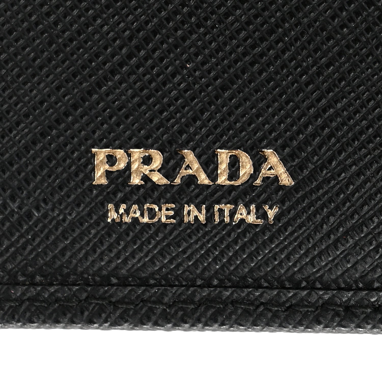Prada Saffiano Metal Compact Zip Around Wallet Black 7 of 8