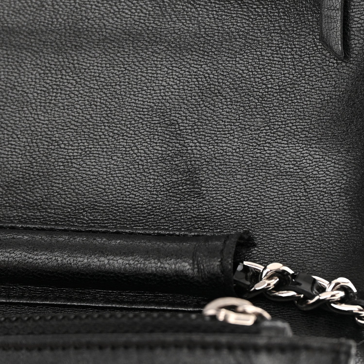 Chanel Patent Quilted Wallet On Chain WOC Black 14 of 16