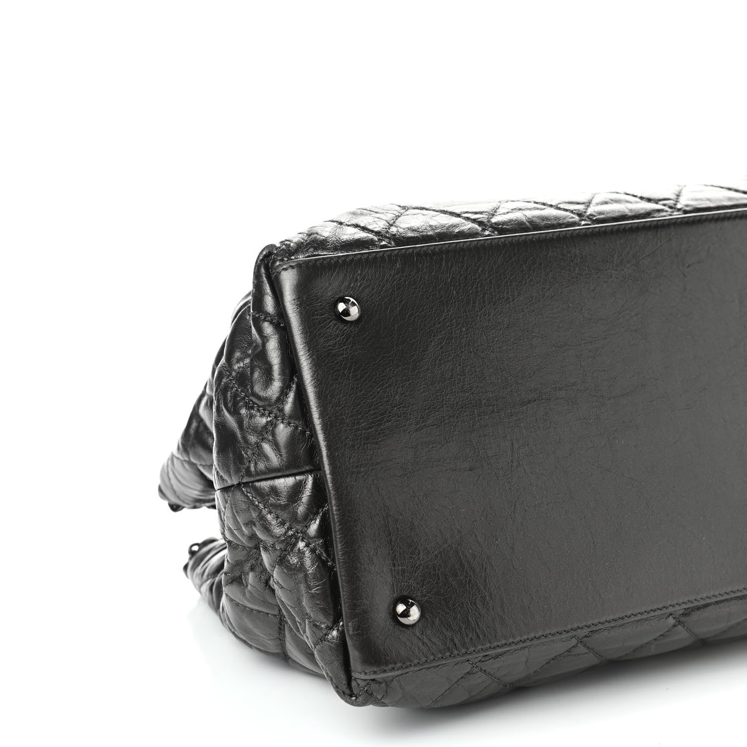 Chanel Calfskin Quilted Small Chain Me Tote Dark Grey 8 of 9