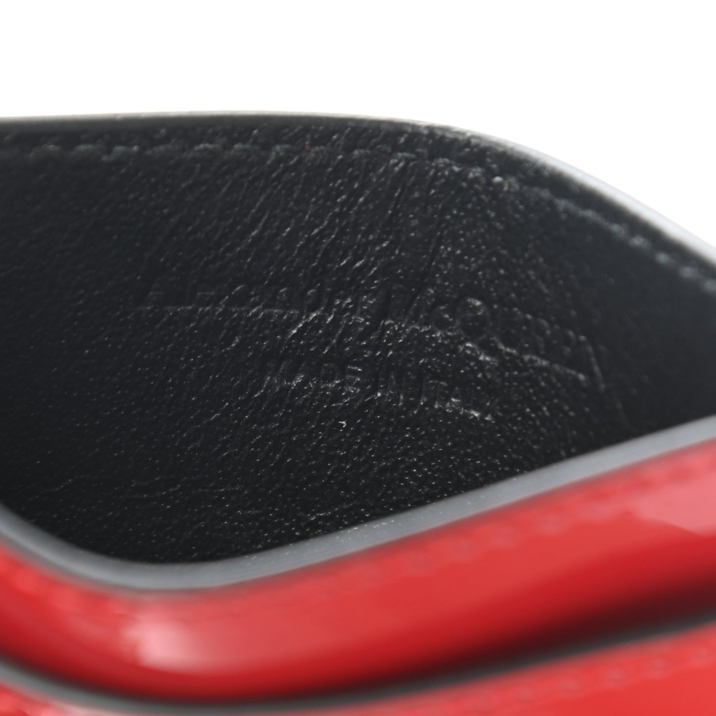 Patent Skull Card Holder Crimson