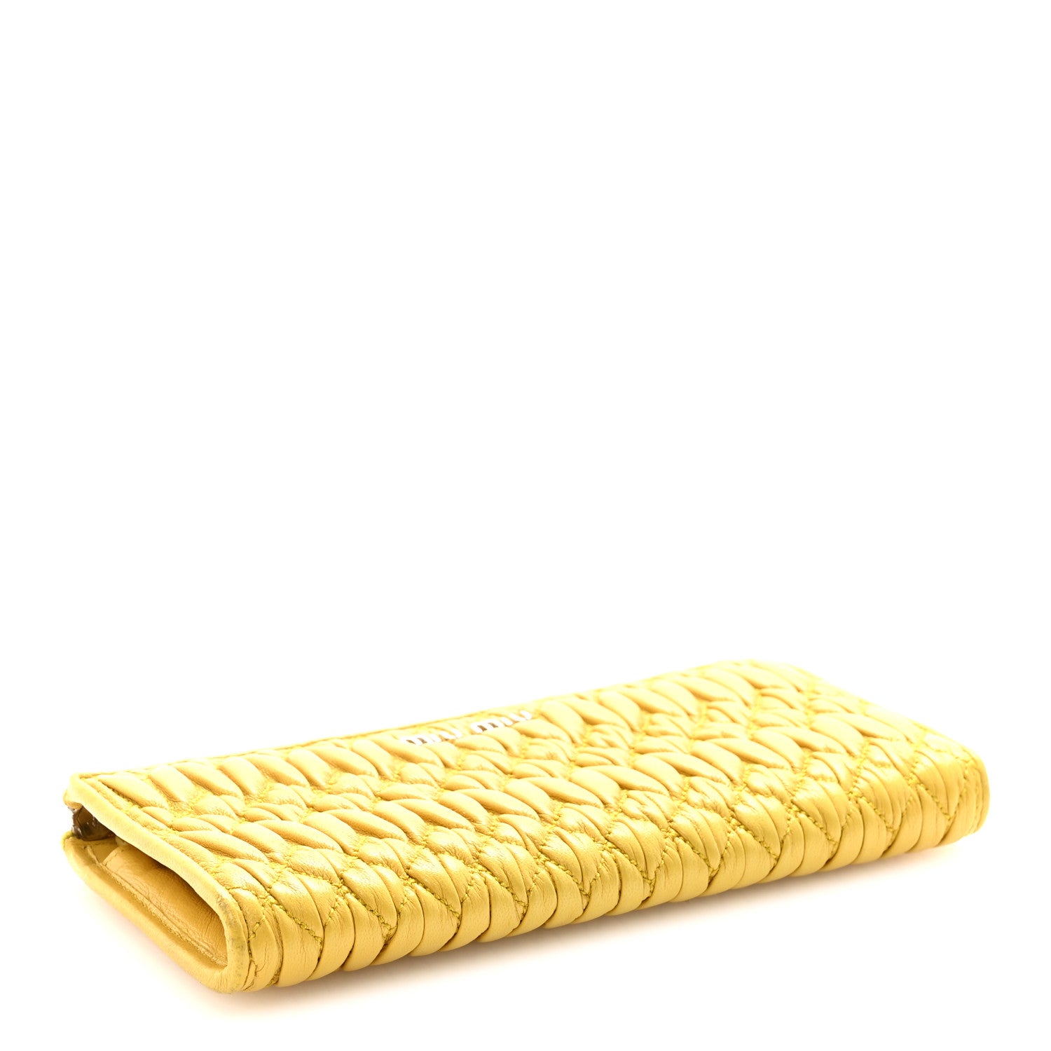 Miu Miu Matelasse Large Zip Around Wallet Ananas 4 of 7