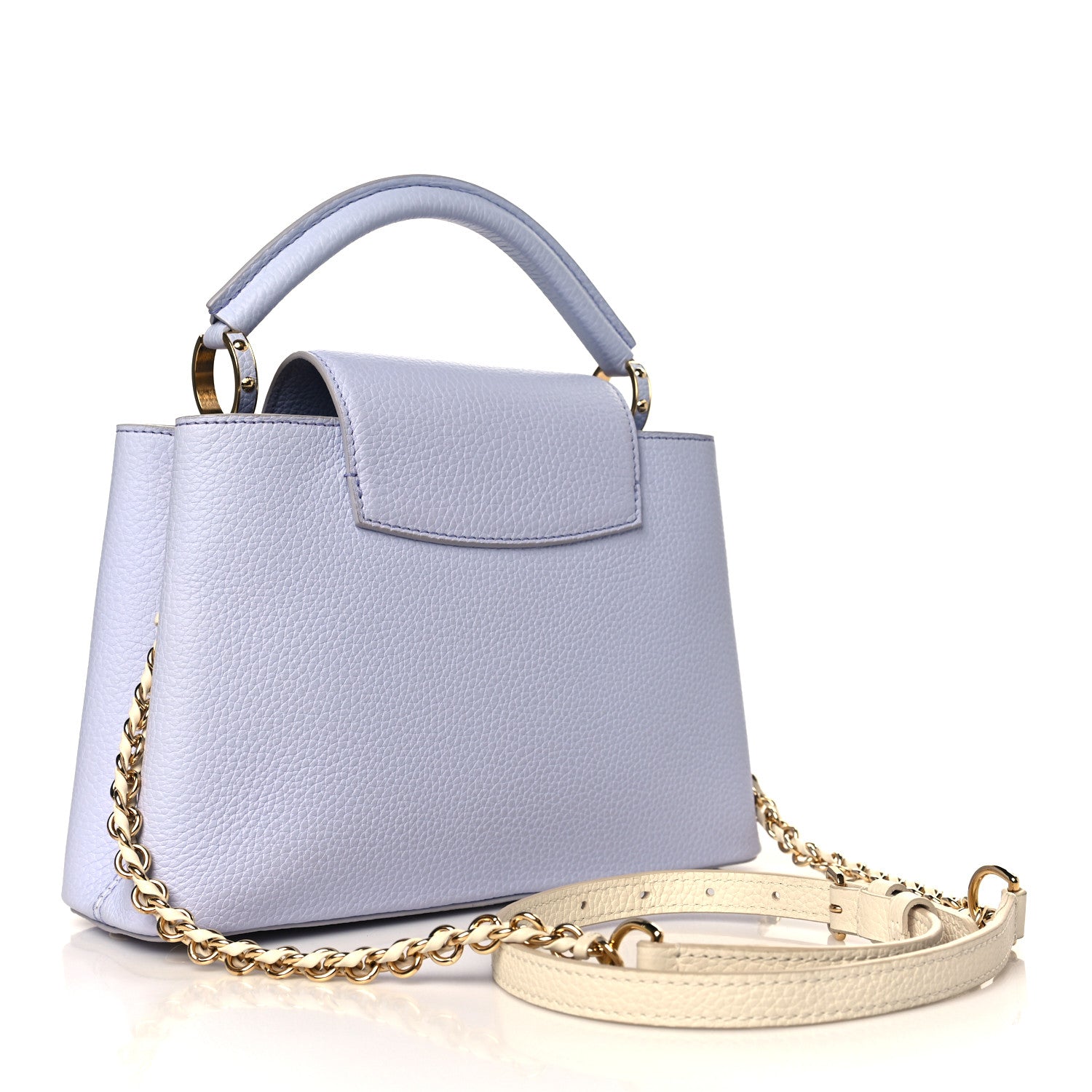 Louis Vuitton Taurillon Braided Chain Capucines BB Iris Creme 3 of 8